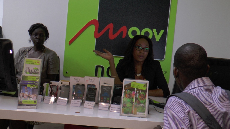 La mini boutique de Moov Gabon @ gabonactu.com