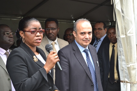 Les deux partenaires après le coup d'envoi de l'opération @ gabonactu.com