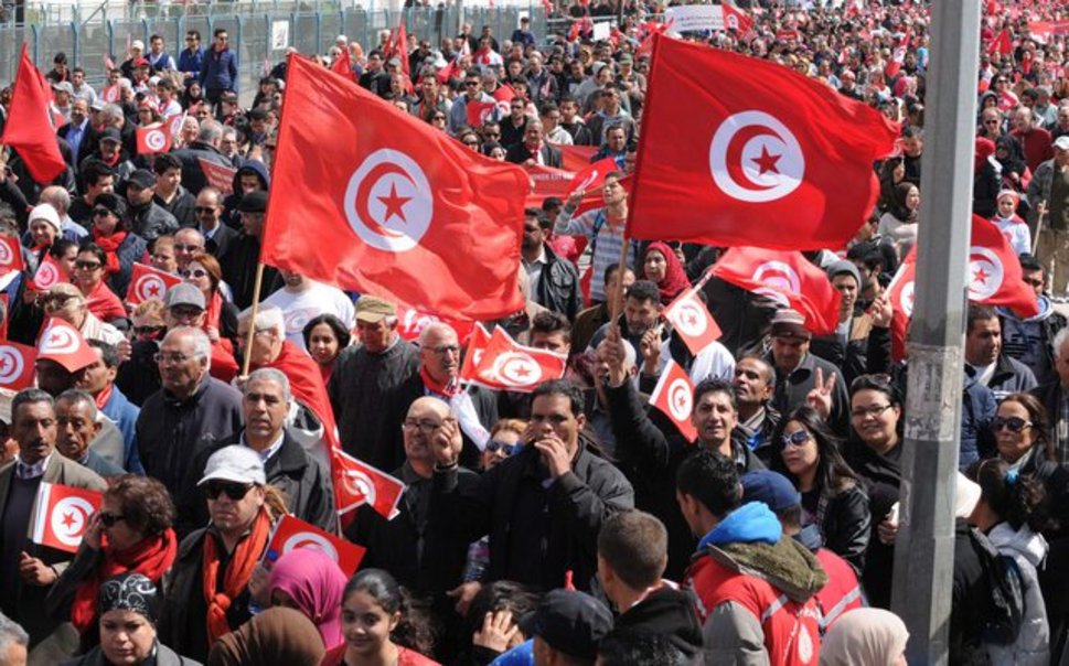 Ali Bongo a marché contre le terrorisme à Tunis