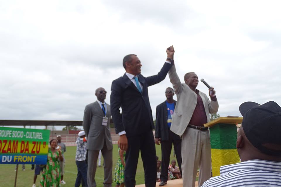 Le candidat de l'opposition Patrick Eyogo-Edzang présenté par le député sortant René Ndemezo'o Obiang @ Emmanuel Ebang Mvé