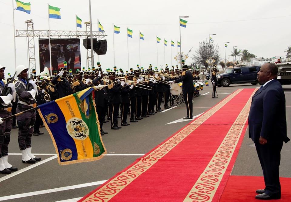 Ali Bongo Ondimba ce lundi matin peu avant le défilé militaire du 17 août 2015 @ Facebook Ali Bongo Ondimba