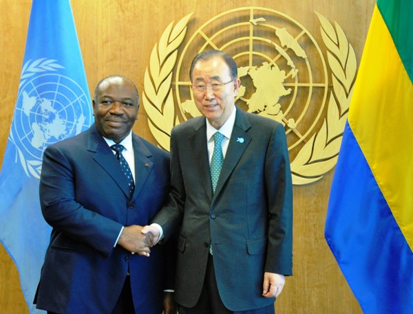 Ali Bongo et Ban Kimoon évoquent la nouvelle crise centrafricaine