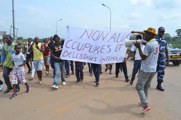 Des manifestants blessés à Tchibanga contre les coupures d’électricité et d’eau