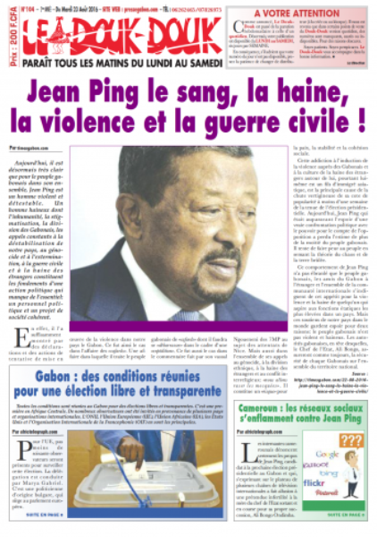 Le quotidien Douk Douk interdit de parâitre durant un mois