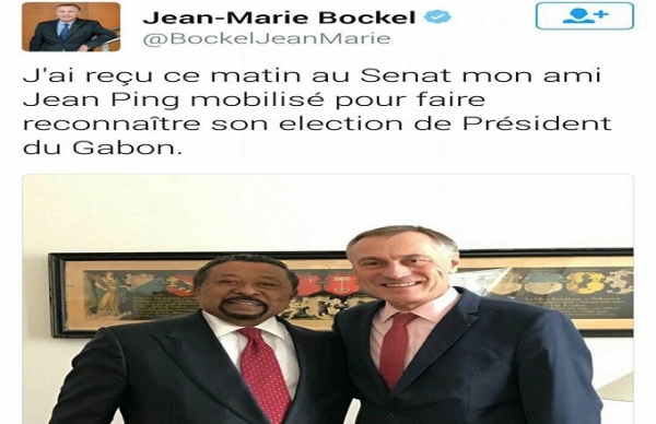 France : Jean Ping reçu par Jean Marie Bockel au Sénat