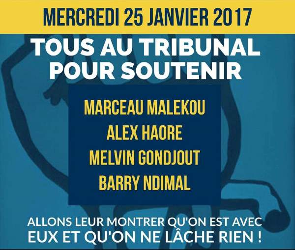 Les 4 jeunes militants de l’opposition interpellés le 18 janvier seront au tribunal ce mercredi