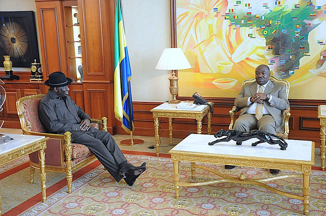 Goodluck Jonathan en visite de courtoisie au palais d’Ali Bongo
