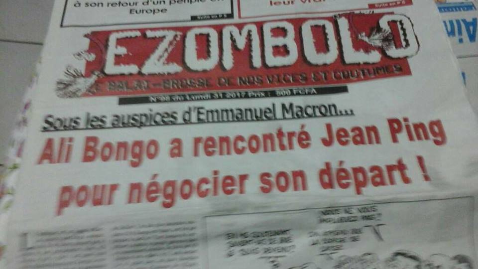 Le journal Ezombolo en vedette à Libreville grâce à un titre choc