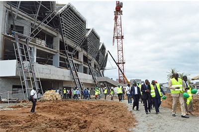 Construction du Palais des Sports de Libreville: 70% de réalisation