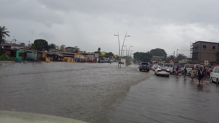 Pluie torrentielle à Libreville : Plusieurs quartiers inondés