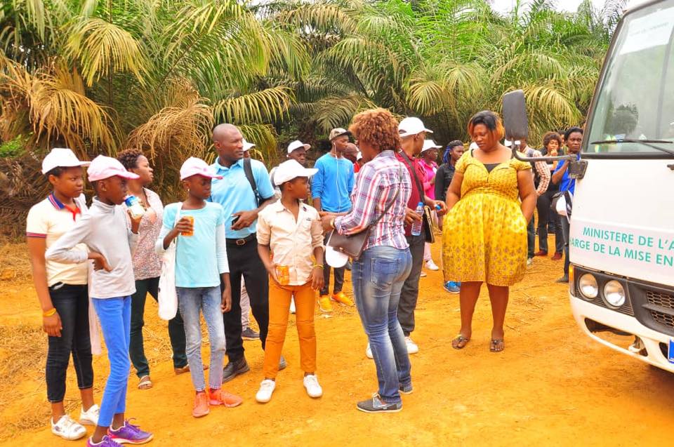 Vacances agricoles : les jeunes découvrent la palmeraie Awala à Kango
