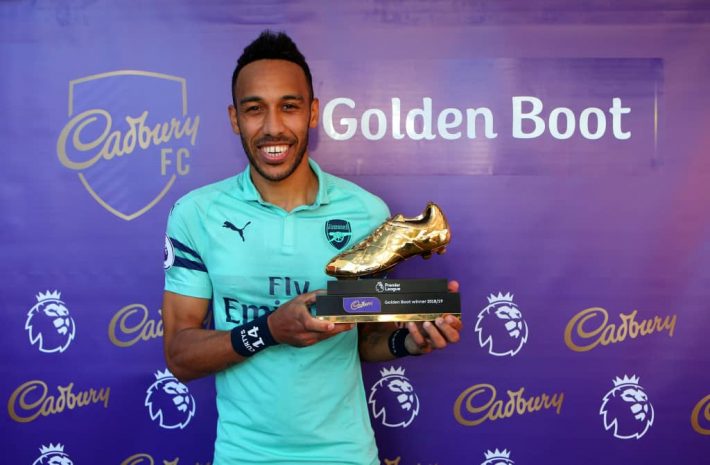Pierre Emrick Aubemayang sacré soulier d’or du championnat anglais 2018-2019