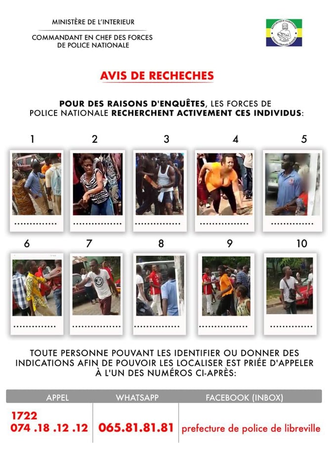 La police gabonaise lance une série de wanted